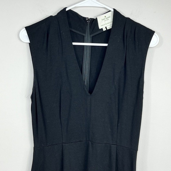 Kate Spade Black Sleeveless Gwendolyn Sheath Ponte Dress Size 0 - Picture 3 of 11